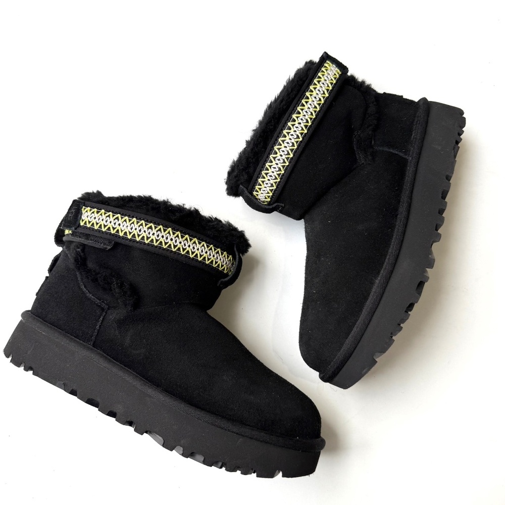 UGG New Women's 8 Black Neon Ultra Mini Alpsey Winter Platform Snow Boot